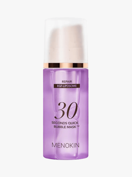 Menokin 30 Seconds Quick Bubble Mask in branded component on a light gray background